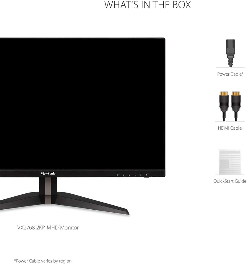 VX2768-2KP-MHD 27 Inch 1440P 1Ms 144Hz IPS Gaming Monitor with Freesync Premium, Eye Care, HDMI and Displayport