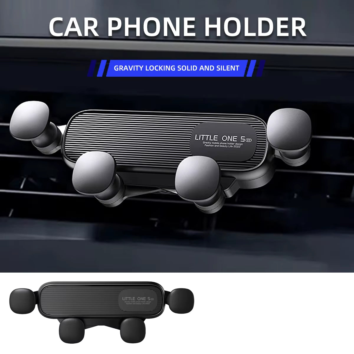 Gravity Car Phone Holder for 4.7-7 Inch Mobile Phone Car Air Vent Phone Mount Universal Shockproof GPS Clip Smartphone Stand