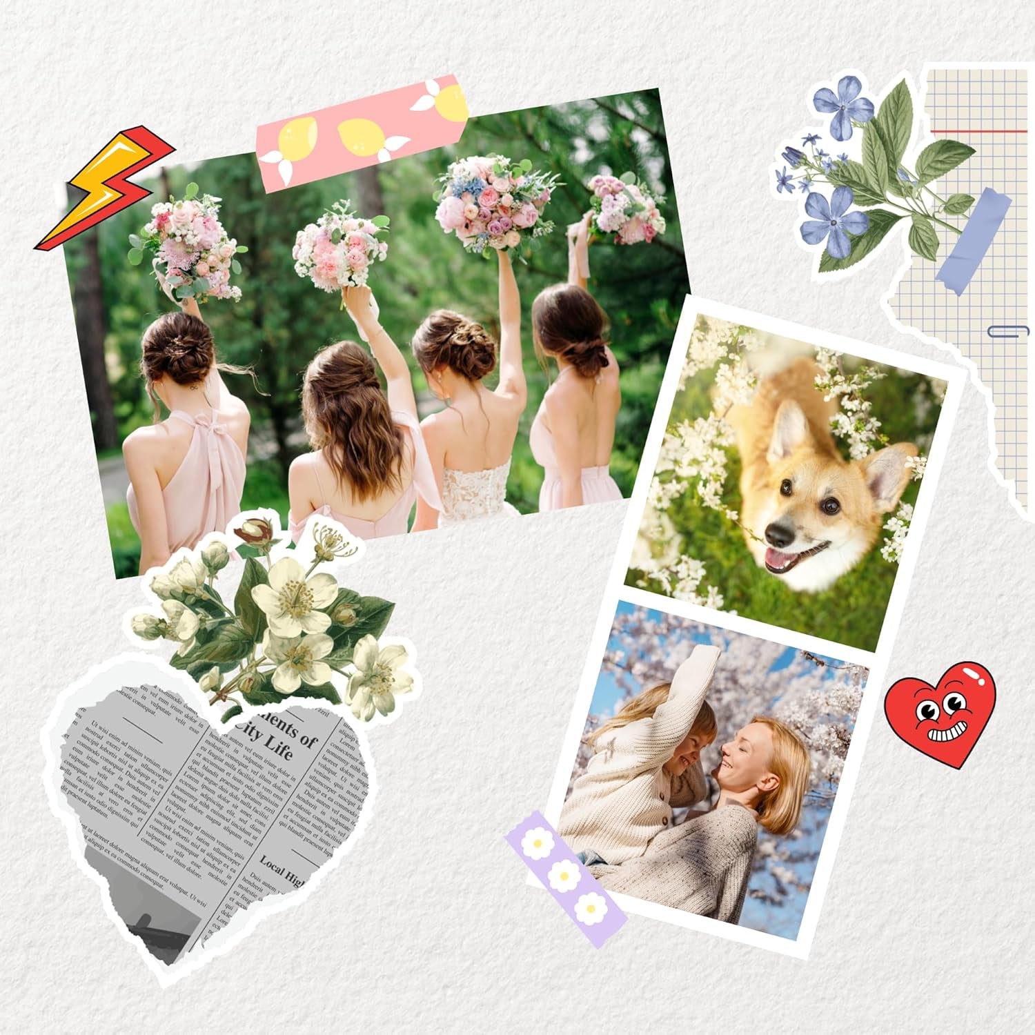 Mini 3 Retro 4PASS Portable Photo Printer (3X3 Inches) + 8 Sheets, White