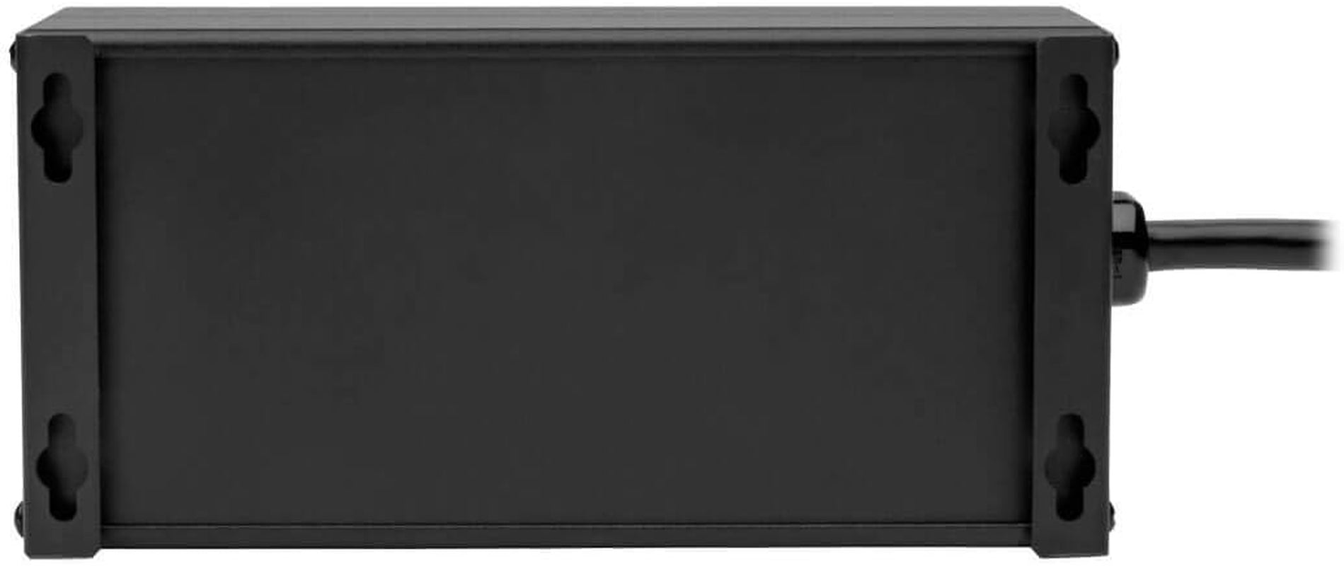 Isobar 4 Outlet Surge Protector Power Strip with 2 USB Charging Ports, 8Ft Long Cord, Right-Angle Plug, Metal, 3330 Joules, Lifetime Limited Warranty & $50K Insurance (Ibar4Ultrausbb),Black